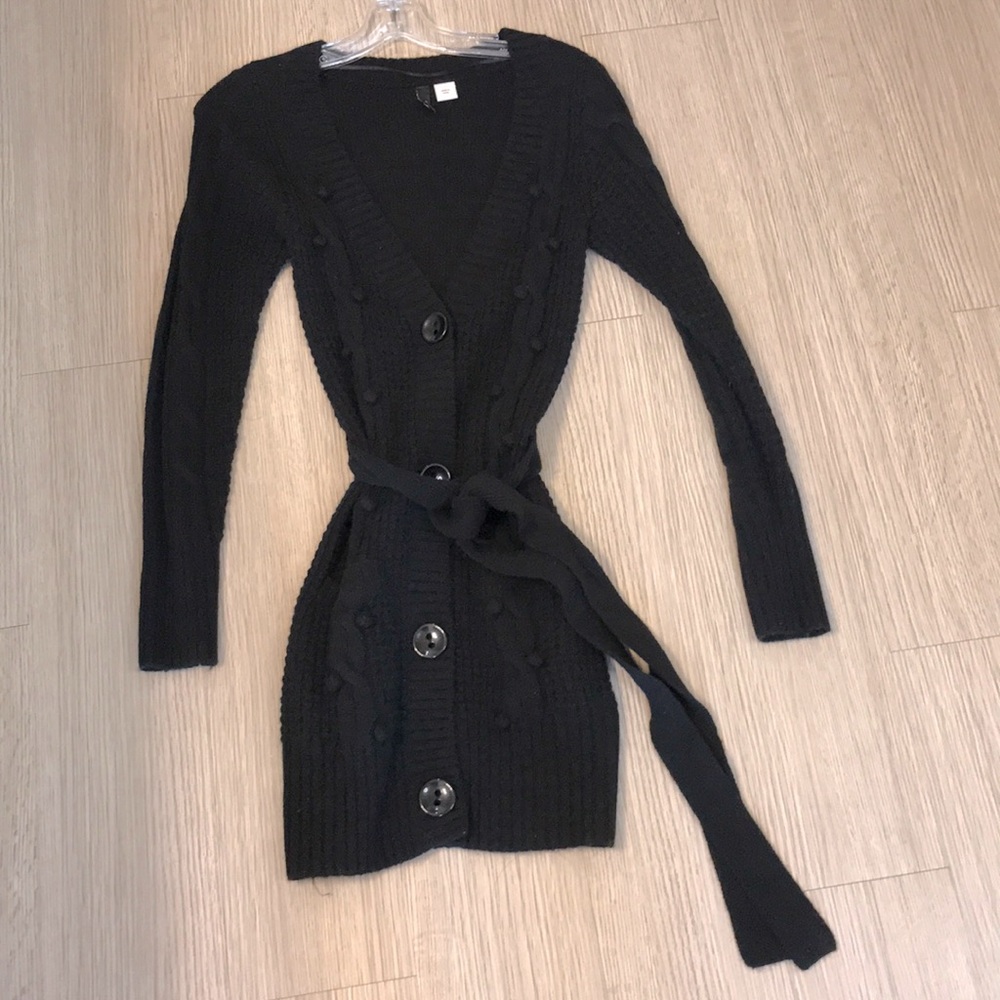 H&M Divided Belted Wool Cardigan